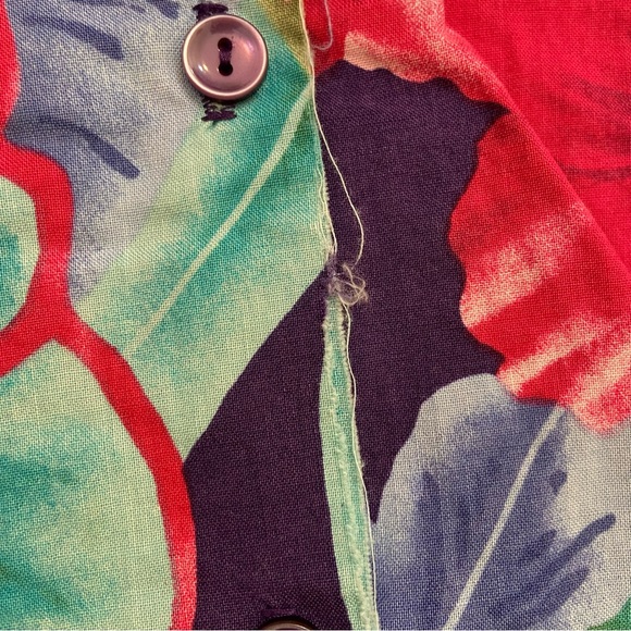 Vintage Hilo Hattie Women’s Hawaiian Original Distressed Hawaiian Shirt Medium - Picture 8 of 10